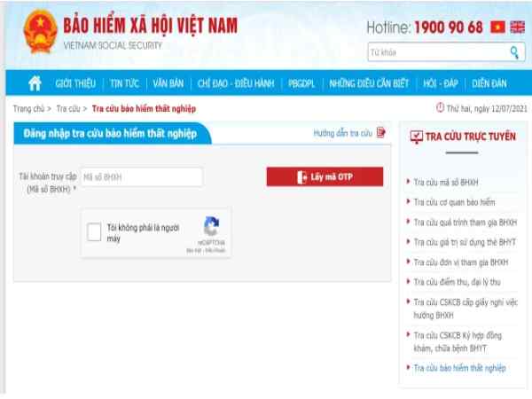 Tra cứu online tại Cổng thông tin điện tử của Bảo hiểm xã hội Việt Nam