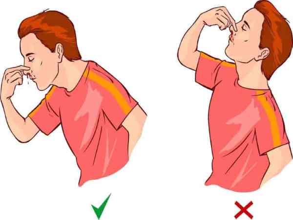  Bóp chặt hai bên cánh mũi