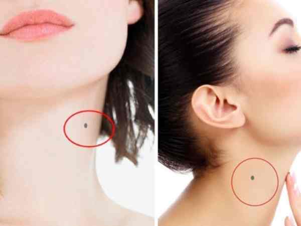 Ý nghĩa nốt ruồi ở cổ bên phải nữ